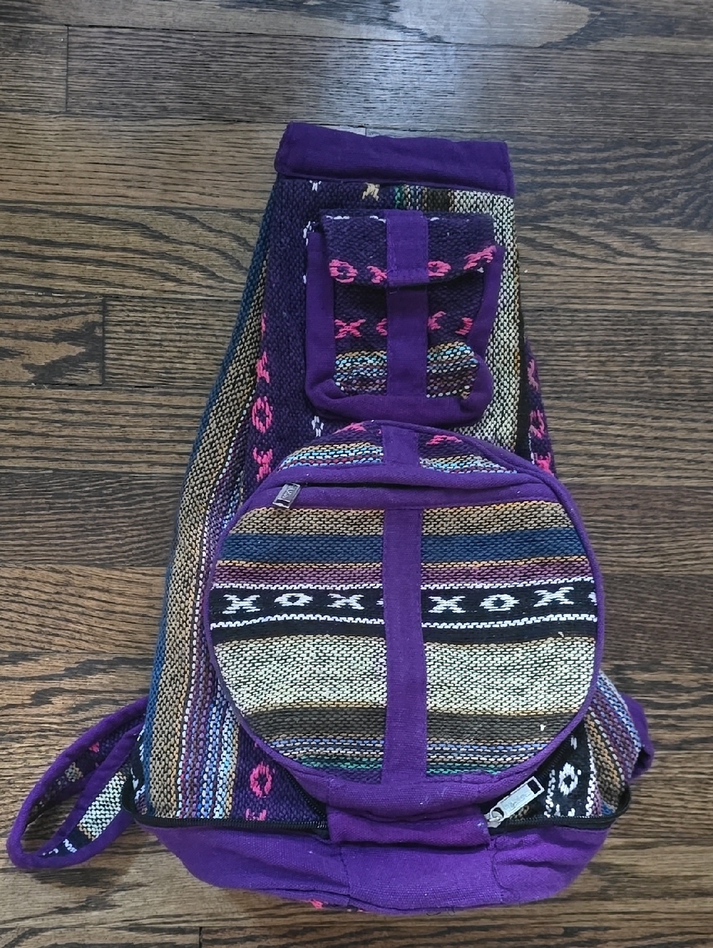 Boho Purple Tribal Design Festival Collapsible Backpack